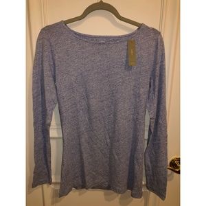 J. Crew Painter Tee- longsleeved- Blue- NWT